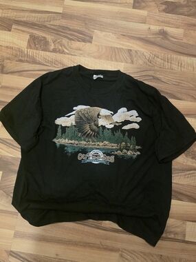 Hanes Black Heavyweight Tee with Label